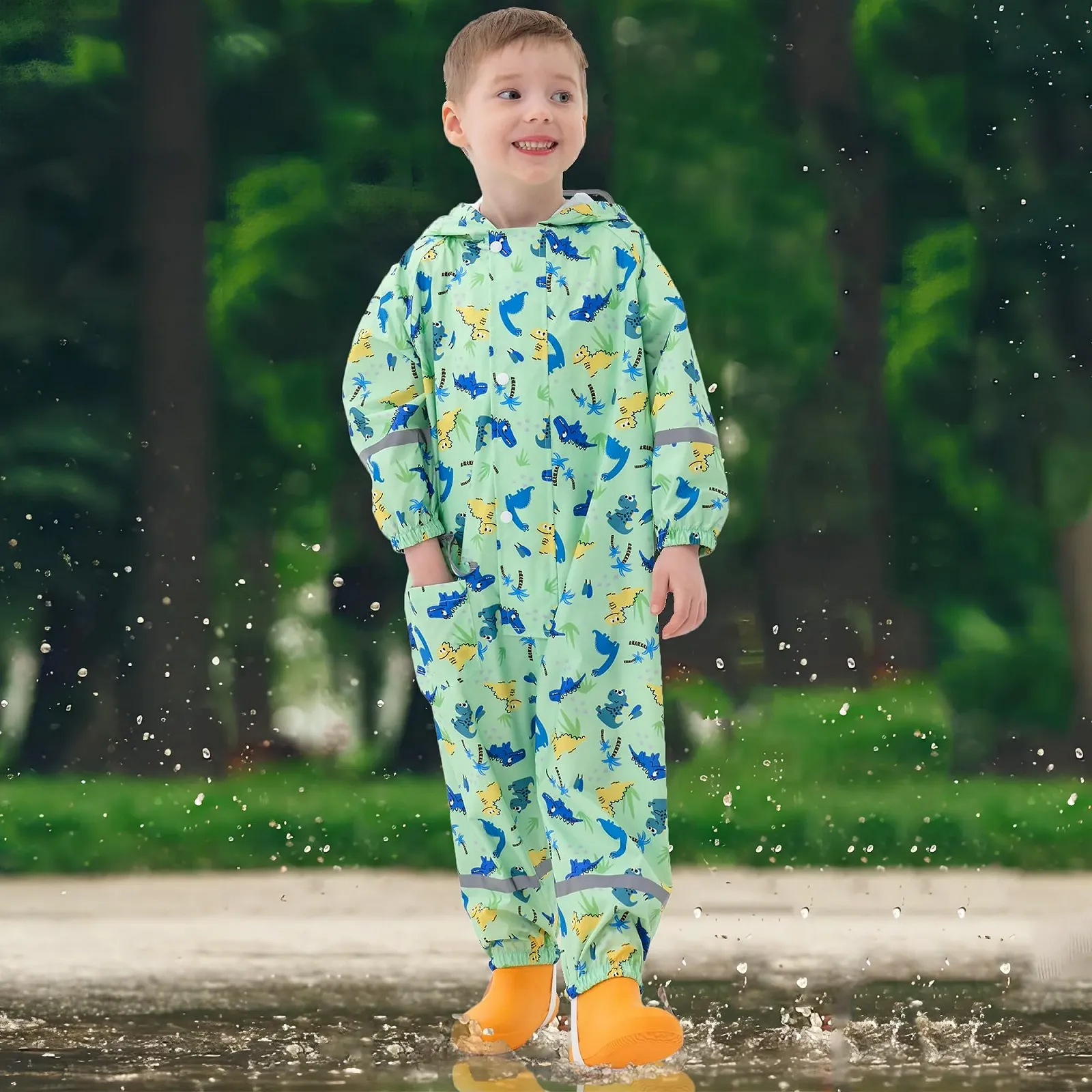 Дитячий дощовий комбінезон Fewlby для хлопчиків і дівчаток, фото №3