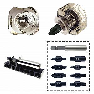 Викрутка Steinwhale 10 в 1 Коротка Міні Для Вузьких Просторів Cellulose Acetate Fiber Handle Double Headed S2 Steel Bits Висока Твердість Елегантна EDC - Фото 1