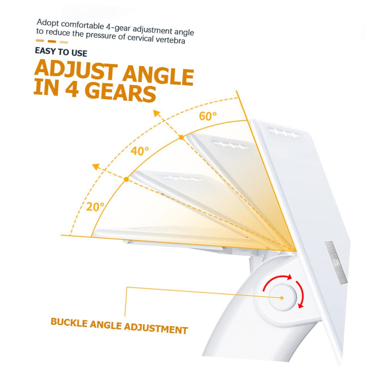 Підставка для ноутбука NUOBESTY, складана, з регулюванням висоти та кута нахилу, стабільна, нековзка, для навчання, фото №5