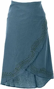 Мини-юбка с запахом GURU SHOP Psytrance Goa Pixi для женщин, с принтом, зеленая, хлопок, размер 10 synthetic.ua - Фото 1