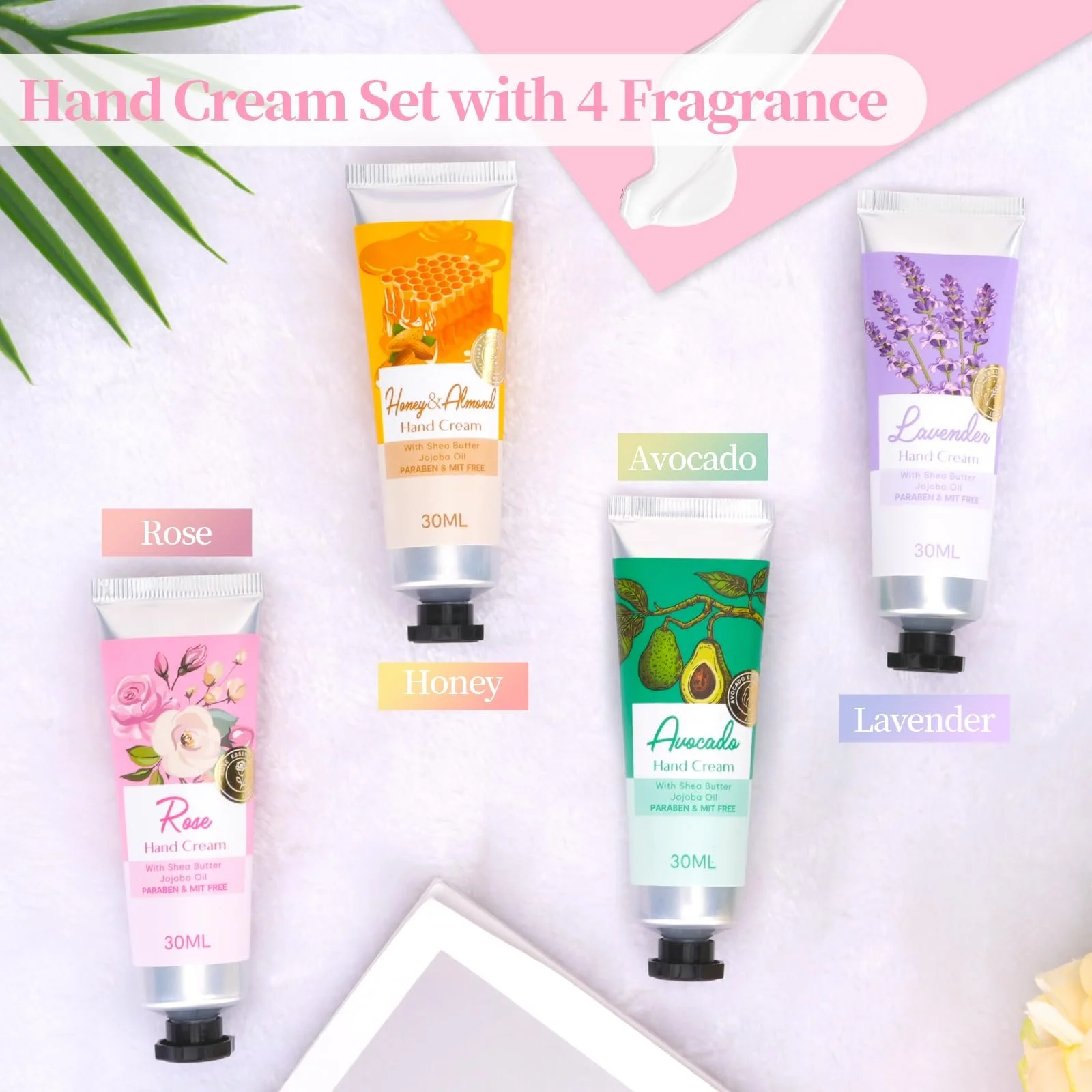 Набір: Крем для рук, 4 x 30 г + Ароматичні свічки, 4 x 90 г, фото №4