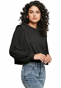 Женский свитшот Urban Classics из модального махрового материала с подкладными плечами synthetic.ua - Фото 1