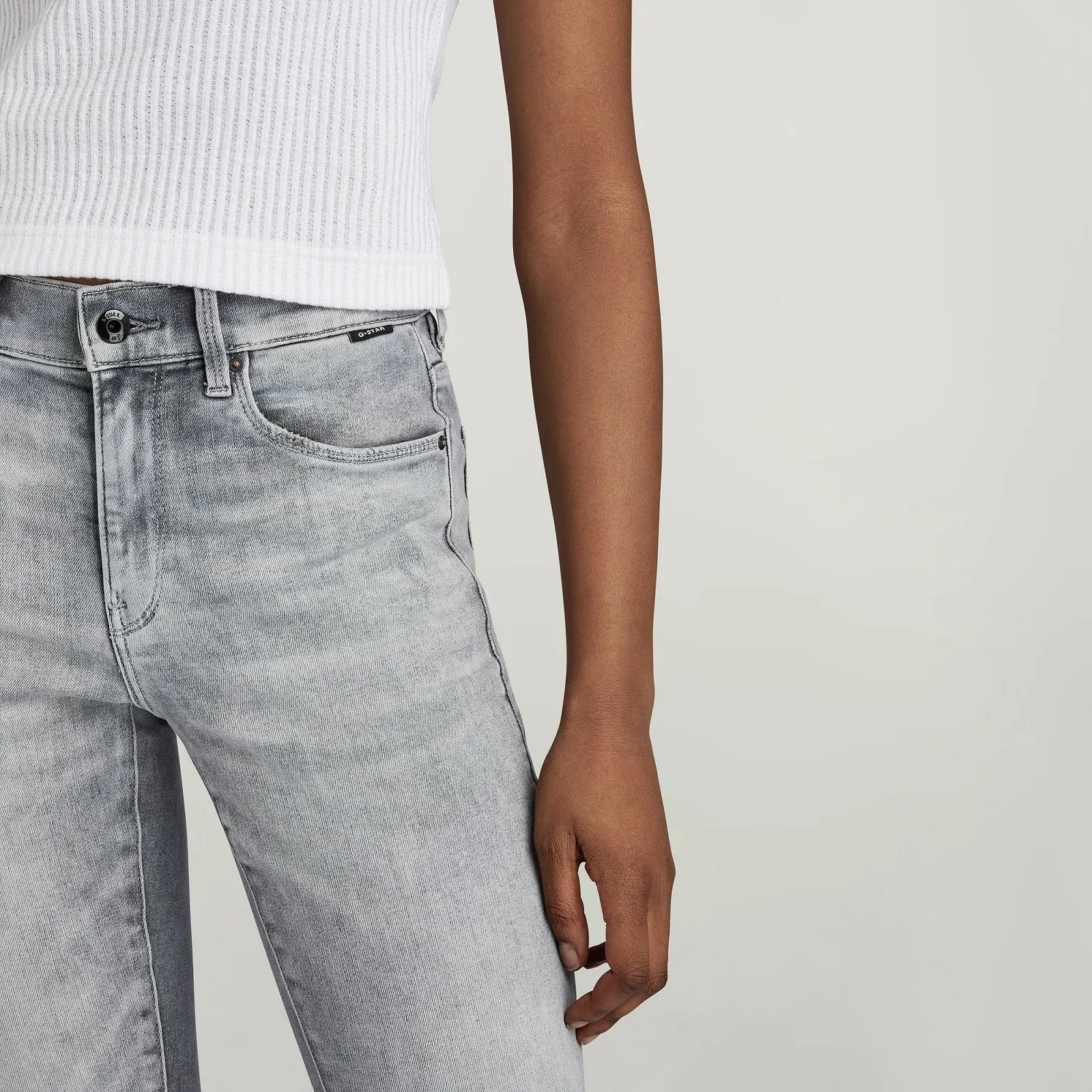 Женские джинсы G‑Star 3301 Skinny Elto Black Superstretch Glacier Grey - 27, фото №5