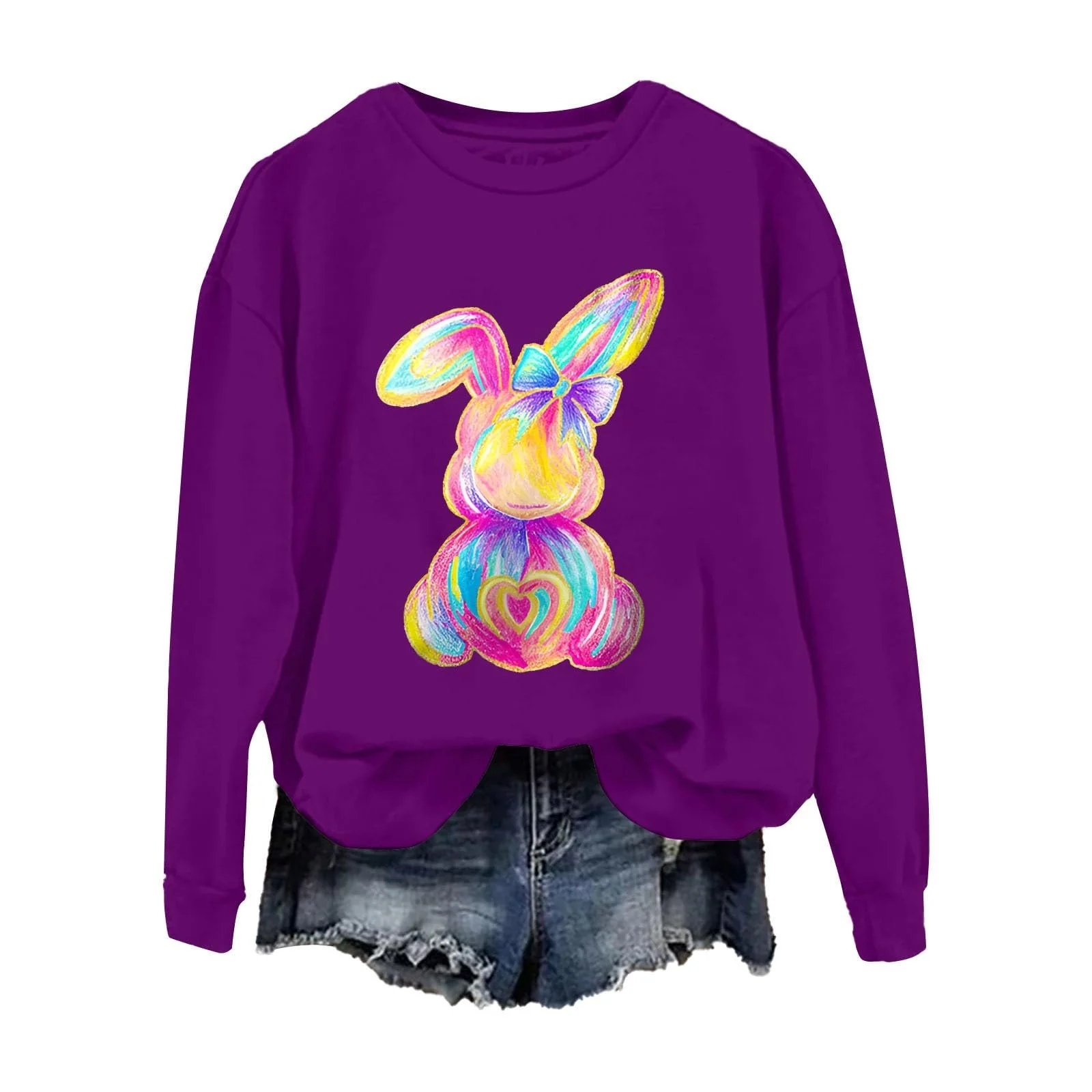 Женский свитшот HUIFUAO Пасхальный, Забавный Пасхальный Зайчик, Большого Размера, Джемпер с Длинными Рукавами, Пасхальные Футболки с Яйцами, фото №1 Женский свитшот HUIFUAO Пасхальный, Забавный Пасхальный Зайчик, Большого Размера, Джемпер с Длинными Рукавами, Пасхальные Футболки с Яйцами, фото №1