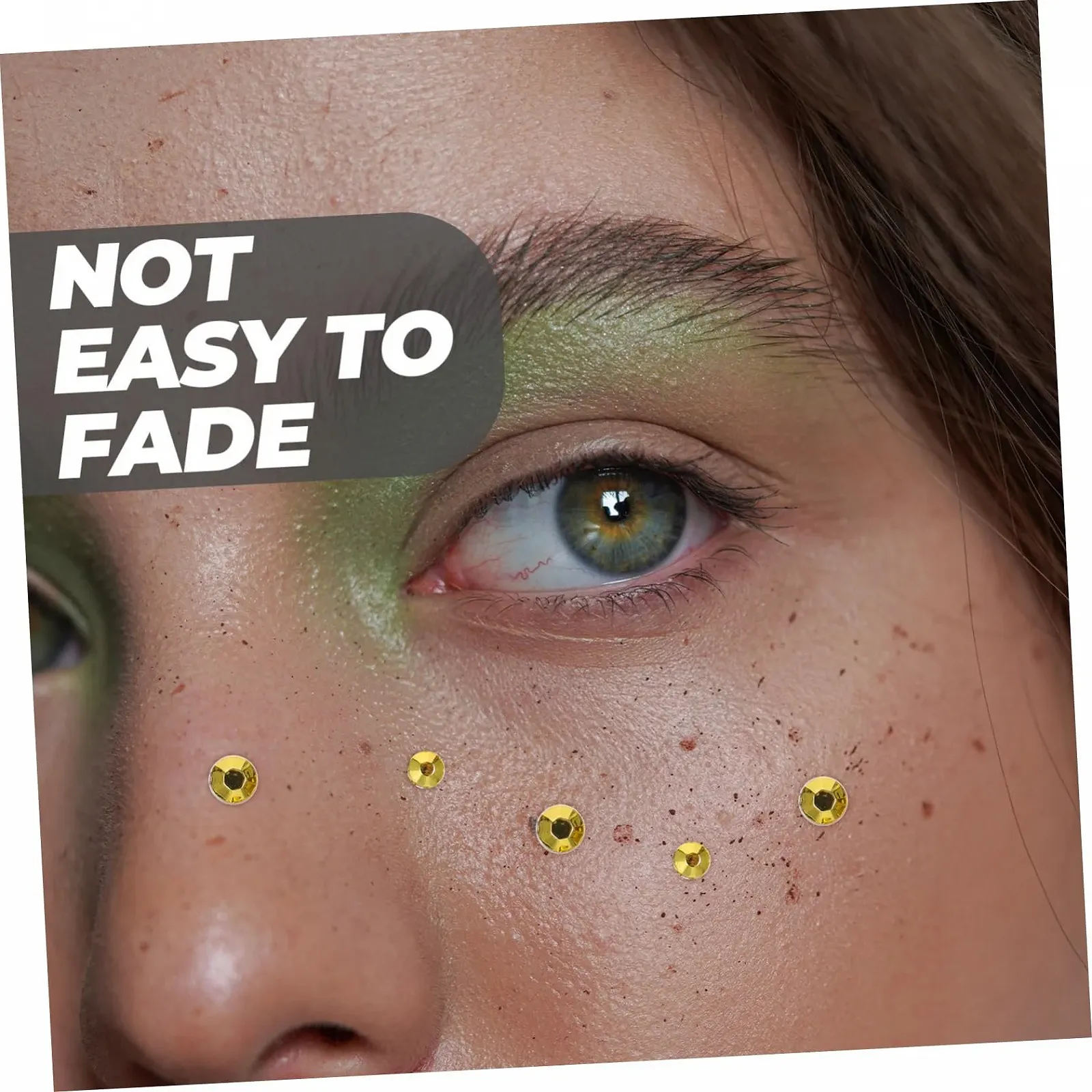 Стразы FOMIYES самоклеящиеся, 12 листов, для макияжа лица, наклейки для глаз, лба и украшения тела, фото №8