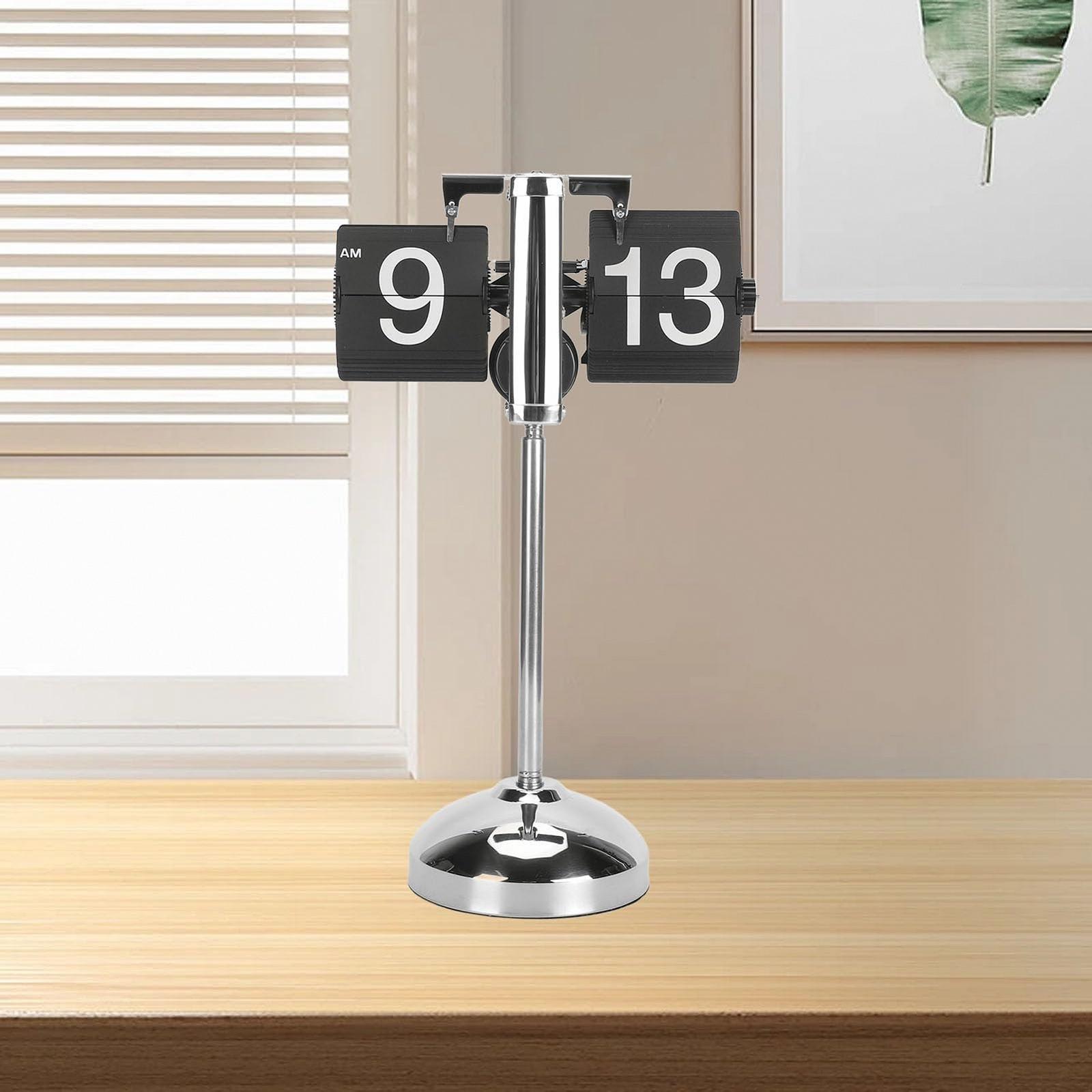 Настольные часы Tnfeeon Retro Digital Flip Down, 304 нержавеющая сталь, телескопическая тяга, механические, автоматические, черные, фото №5 Настольные часы Tnfeeon Retro Digital Flip Down, 304 нержавеющая сталь, телескопическая тяга, механические, автоматические, черные, фото №5