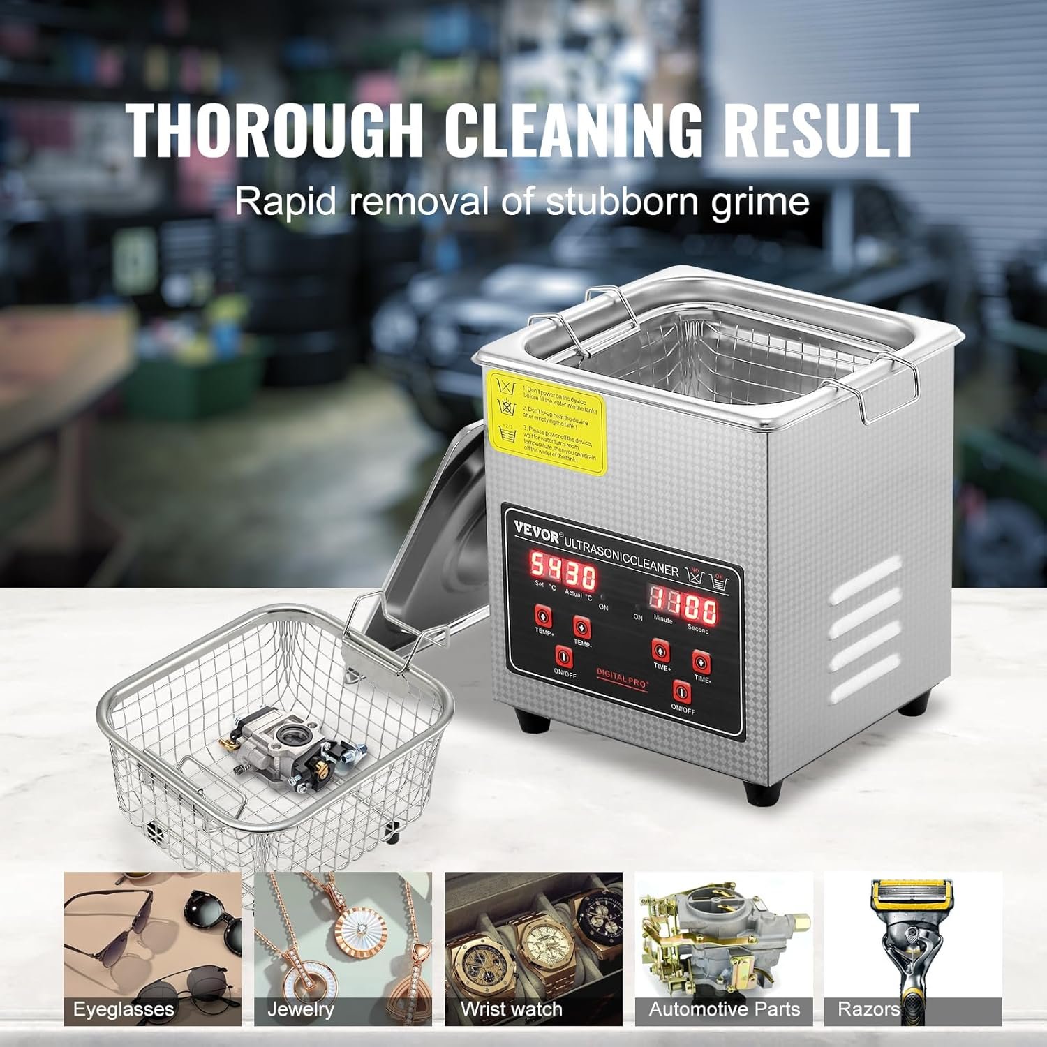 Ультразвуковой очиститель Vevor Ultrasonic Cleaners 2L KZ-D2 Silver, фото №6 Ультразвуковой очиститель Vevor Ultrasonic Cleaners 2L KZ-D2 Silver, фото №6