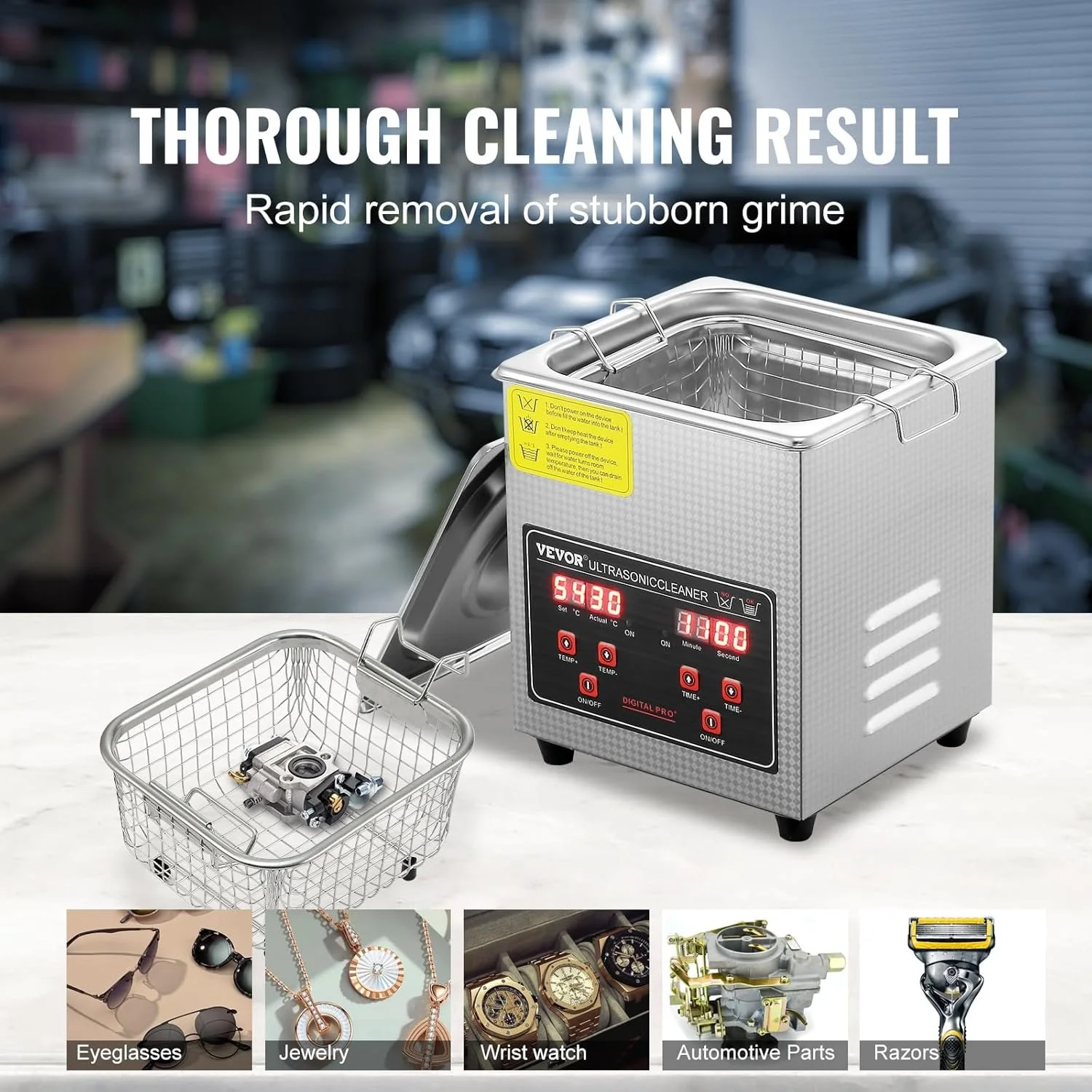 Ультразвуковий очисник Vevor Ultrasonic Cleaners 2L KZ-D2 Silver, фото №6 Ультразвуковий очисник Vevor Ultrasonic Cleaners 2L KZ-D2 Silver, фото №6
