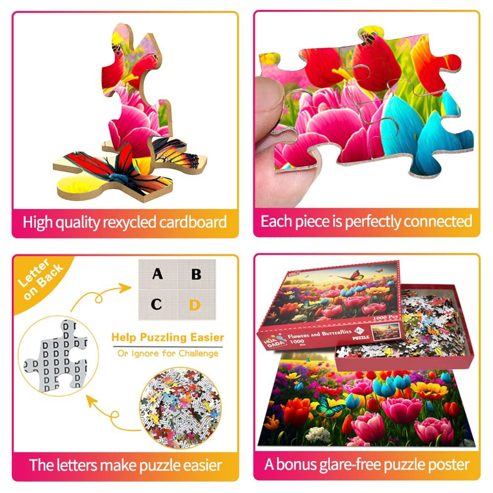 Пазл Квіти та метелики 1000 деталей, фото №3
