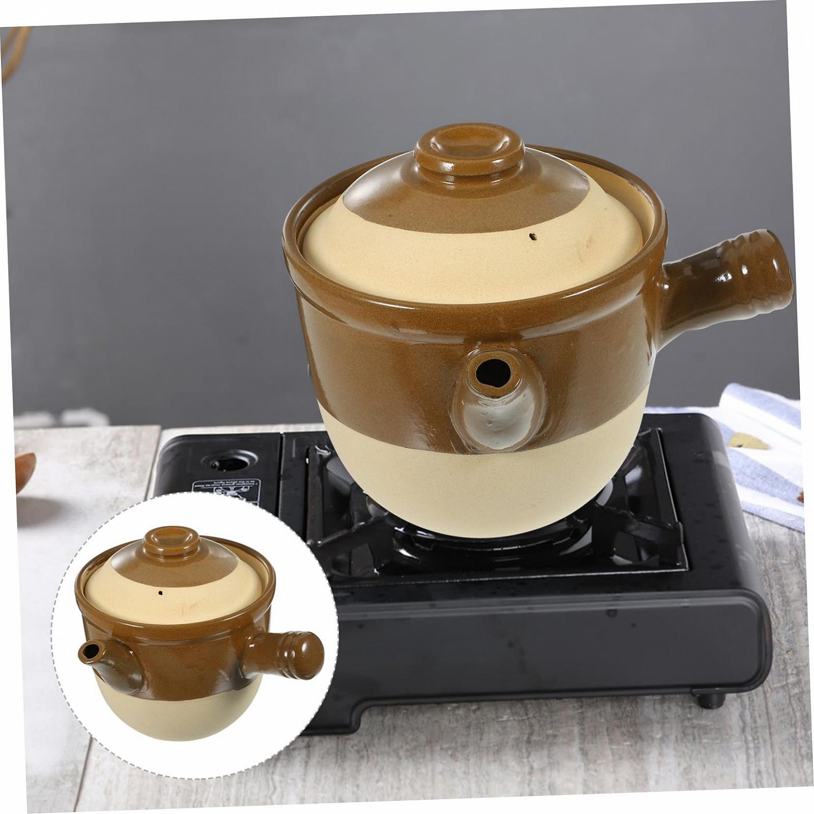 Горщик традиційний глиняний для приготування їжі та трав Керамічний, фото №4