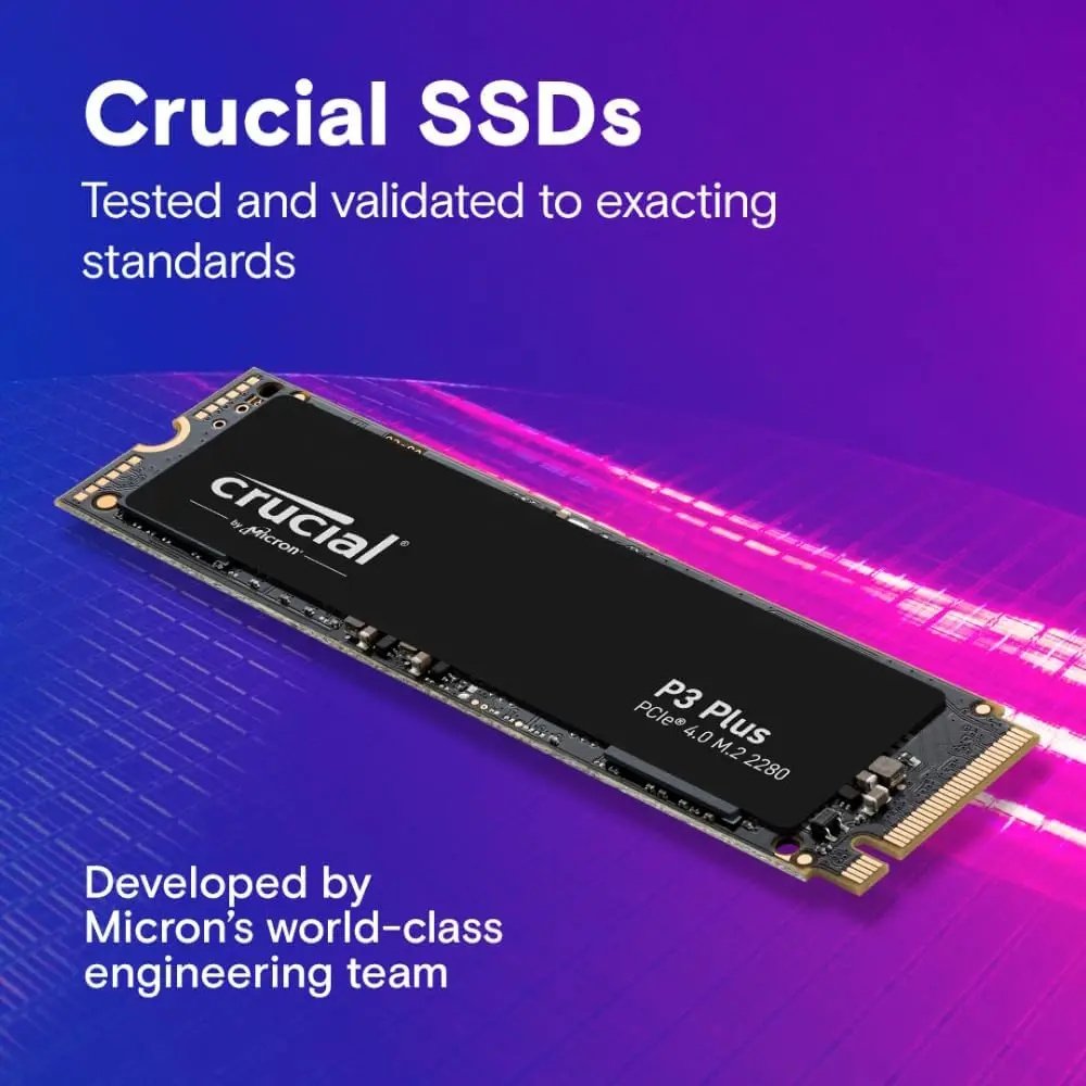 SSD накопичувач Crucial P3 PLUS 2TB QLC NAND M.2 NVMe 2280, фото №4