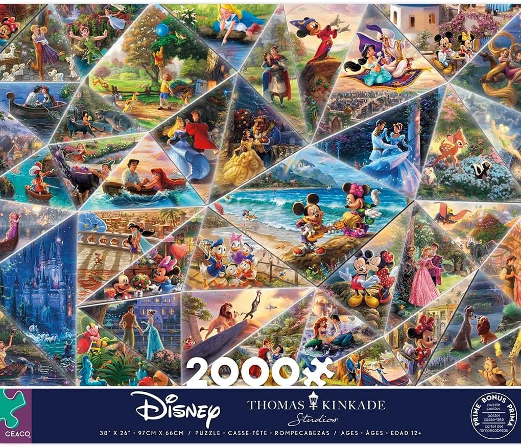 Пазл Ceaco Thomas Kinkade Disney Collage 2000 деталей 96,5 х 66 см, фото №1 Пазл Ceaco Thomas Kinkade Disney Collage 2000 деталей 96,5 х 66 см, фото №1