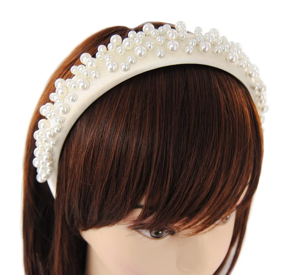 Обруч Axy HRK2BP з бісером і тканиною, фото №2