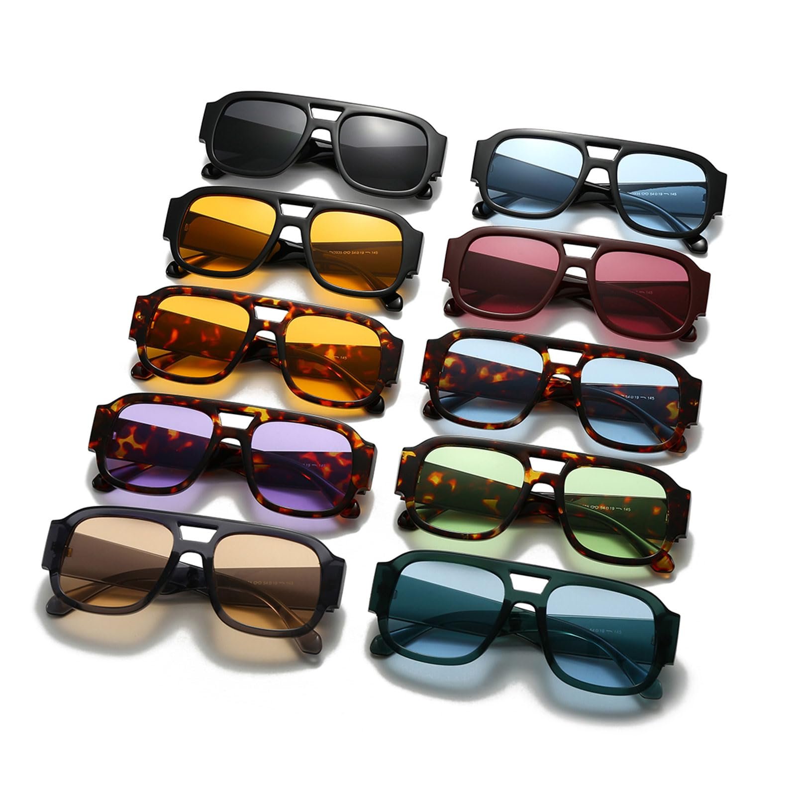 Очки солнцезащитные Авиатор YAMEIZE Ретро Винтажные 70-х Прямоугольные Квадратные, фото №6