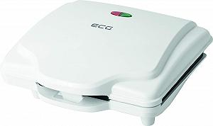 Вафельница ECG S 1370 Квадратные Вафли 2 шт., Антипригарное покрытие, 700 Вт, Белый - Фото 1