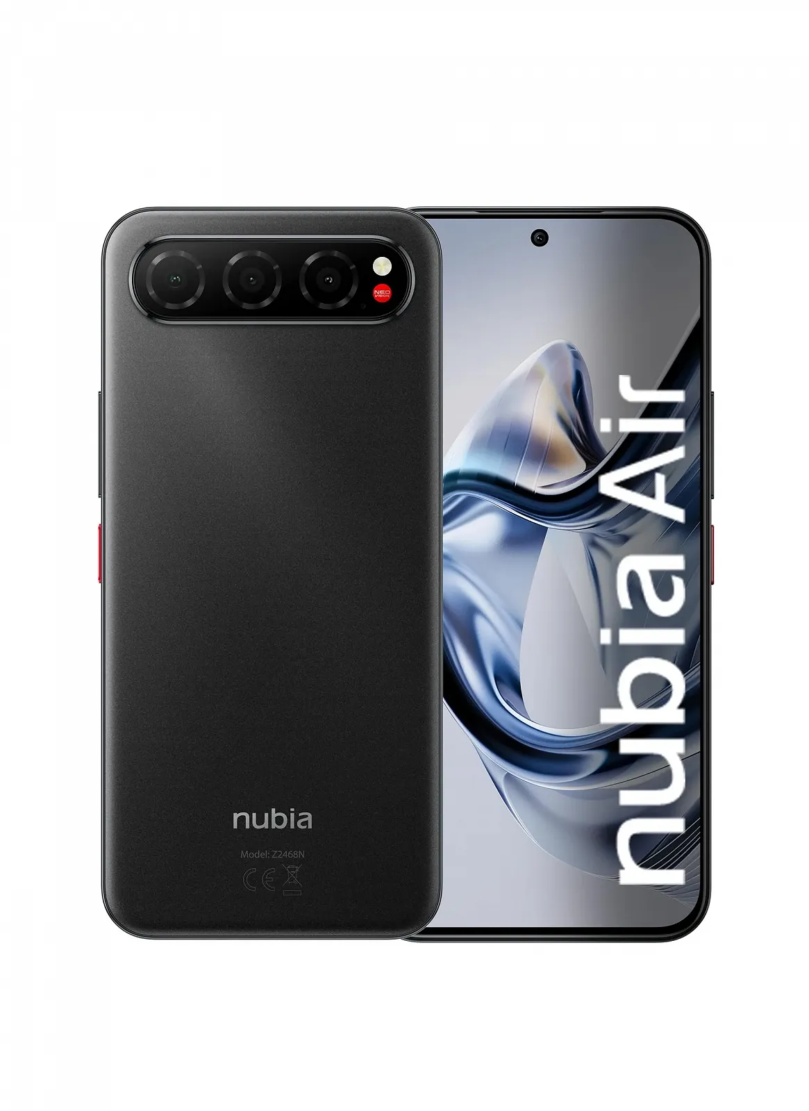 Смартфон nubia AIR 5G 6.78" 1.5K AMOLED 8GB RAM 256GB ROM 50MP 5000mAh 33W Black, фото №1