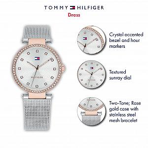 Женские Кварцевые Часы Tommy Hilfiger Серебристый 1782506 synthetic.ua - Фото 1
