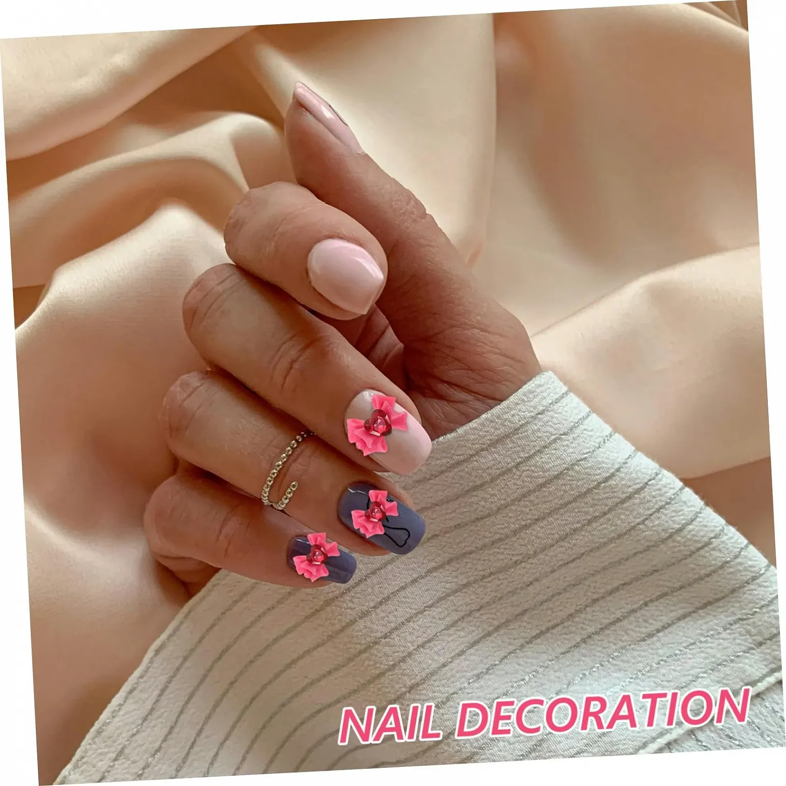 Украшения для ногтей Бантик FRCOLOR 2 набора Хэллоуин и Рождество 40 шт x 2, фото №4