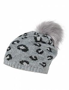 Шапка для дівчаток Maximo з люрексом і помпоном зі штучного хутра - Фото 1