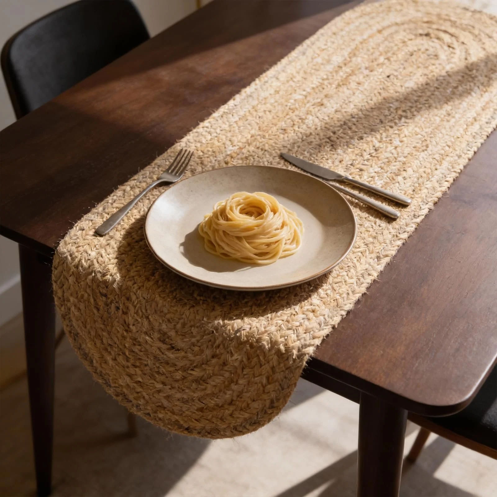Ранер для столу Craft Trade Boho Jute плетений овальний ручної роботи 33 x 91 см Натуральний, фото №1 Ранер для столу Craft Trade Boho Jute плетений овальний ручної роботи 33 x 91 см Натуральний, фото №1