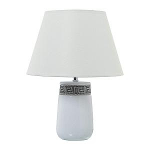 Настільна лампа DRW Керамічна зі стразами Біла 30 x 39 см - Фото 1