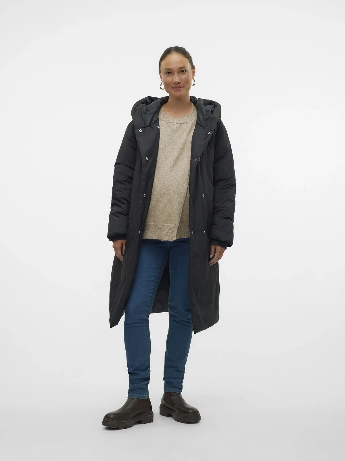 Пальто Vero Moda С капюшоном В рубчик, фото №4 Пальто Vero Moda С капюшоном В рубчик, фото №4