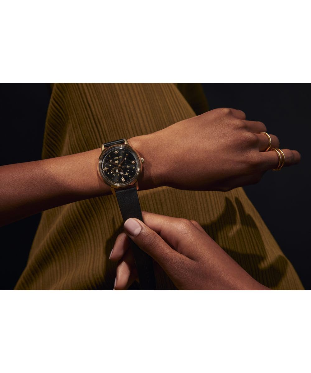 Годинник Timex Celestial Automatic для жінок на шкіряному ремінці, фото №7