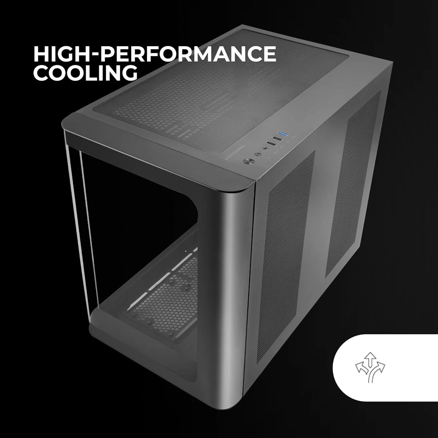 Корпус для ПК Mars Gaming MC-FUSION Чорний, фото №5 Корпус для ПК Mars Gaming MC-FUSION Чорний, фото №5