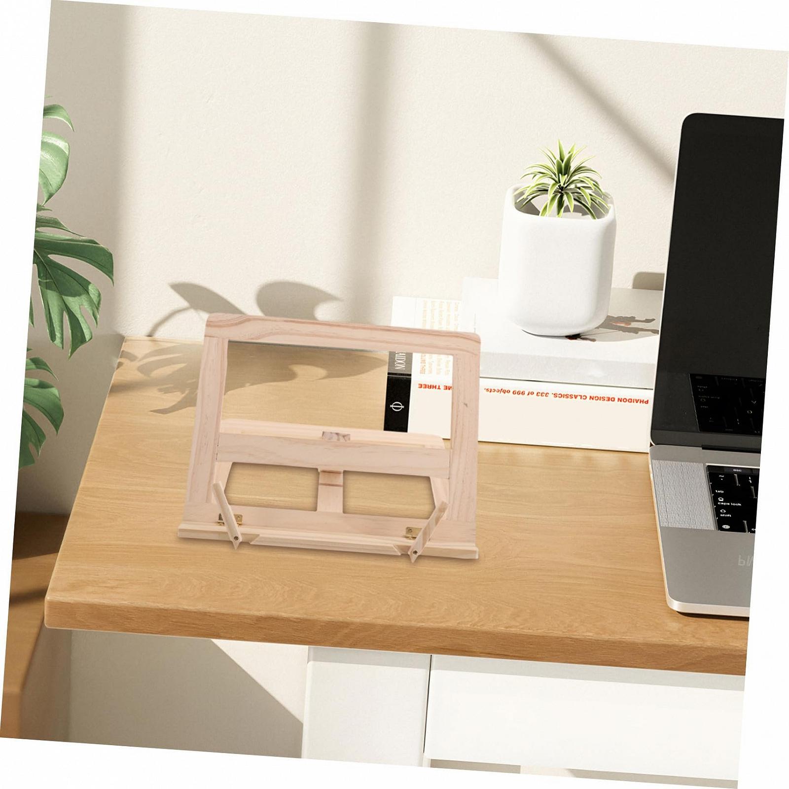 Регульована дерев'яна підставка для ноутбука з ергономічним дизайном Багатофункціональна, фото №6