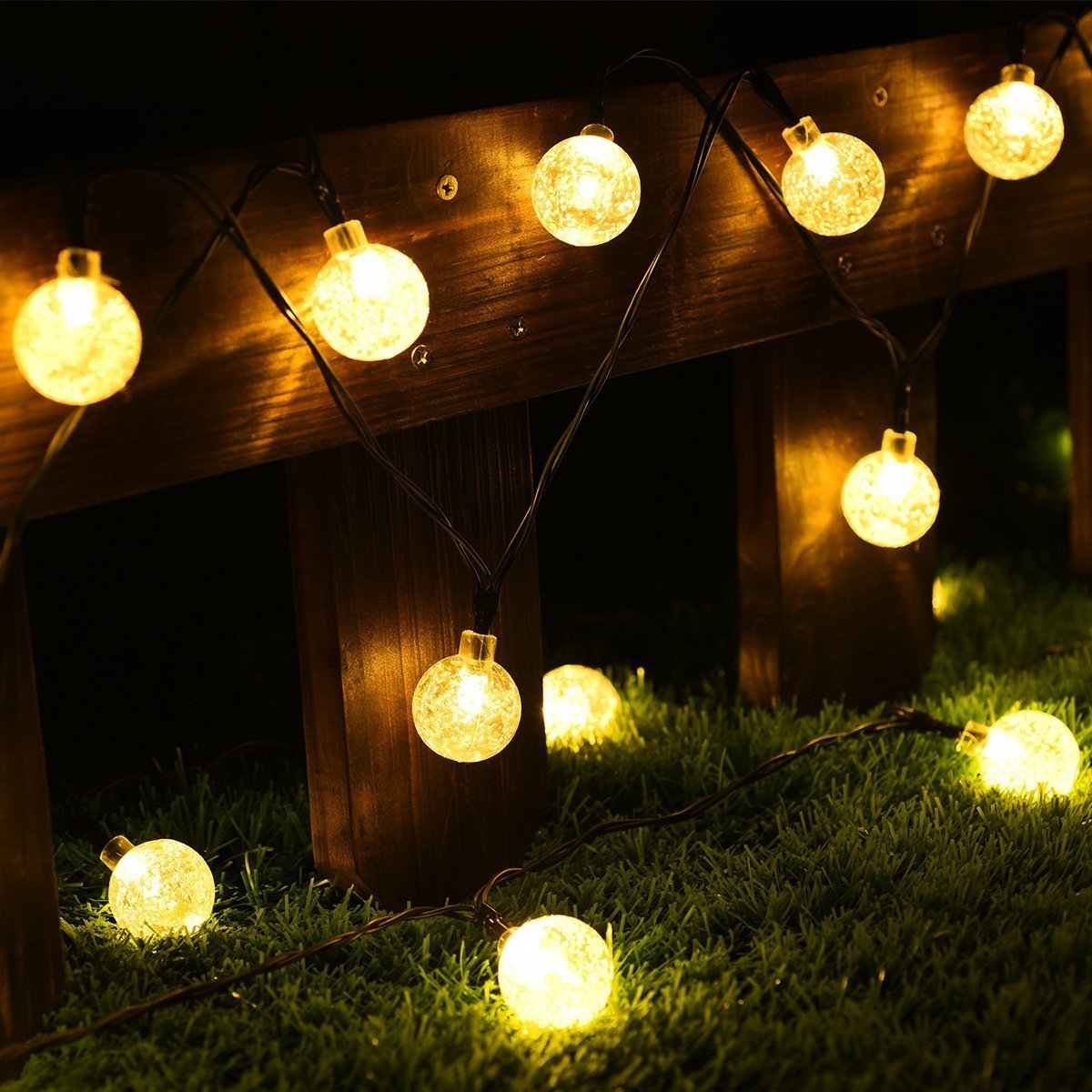 Гірлянда Anmossi Світлодіодна, на сонячній батареї, 60 LED, 11 м, теплий білий, фото №7