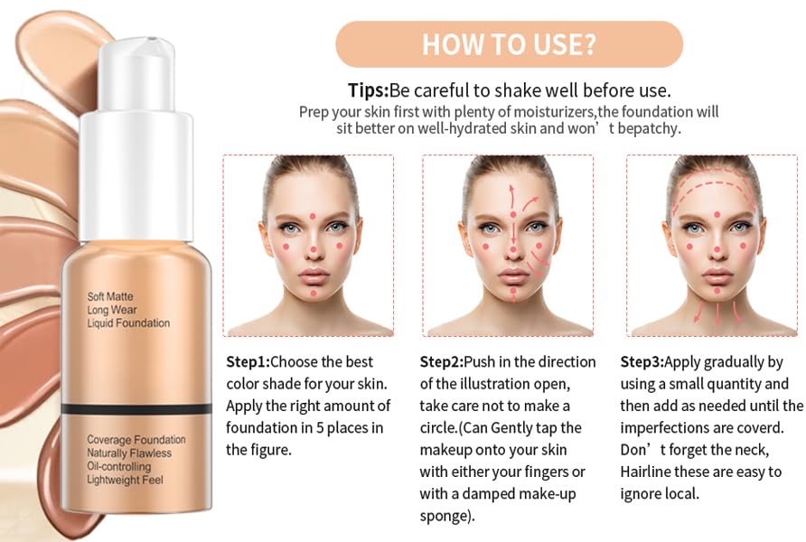 Тональний крем Повне покриття Коректор Рідкий тональний крем Матове контроль олії 105 Пісок, фото №6