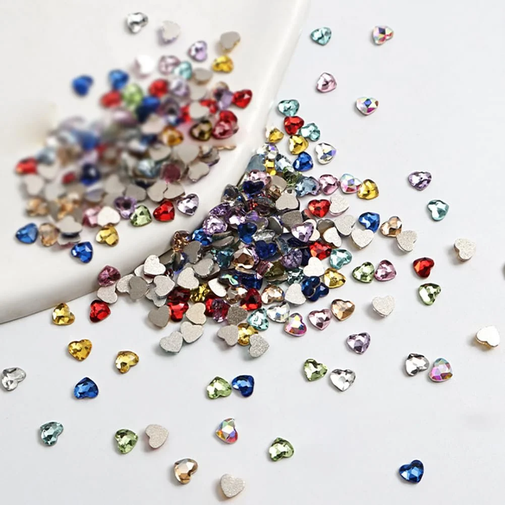 Стрази Серцеподібні 3 мм 100 шт Різнокольорові, фото №3
