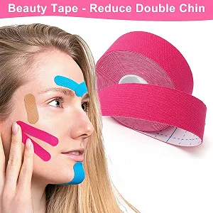 Стрічка для обличчя HENGBIRD, 2,5 см x 5 м, тілесний, помаранчевий, рожевий, блакитний, 4 шт synthetic.ua - Фото 1