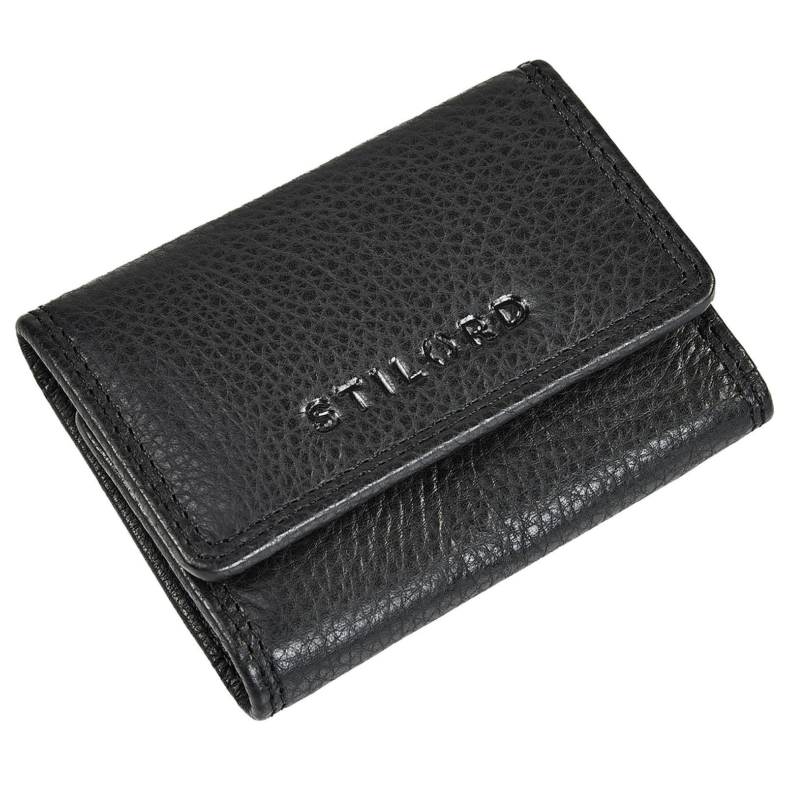 Кошелек STILORD London Mini Женский Маленький Кожаный Мужской С RFID Защитой Винтажный Кошелек Натуральная Кожа - Идеальный Размер для Кармана и Сумочки, черный, кошелек для монет, фото №7