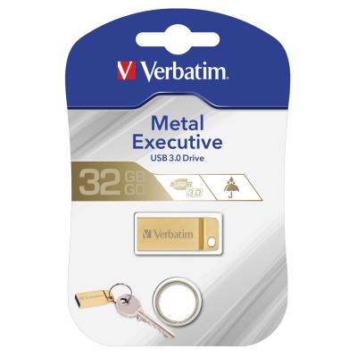 USB флеш-накопичувач Verbatim 32gb Metal Executive Gold USB 3.0 99105, фото №4
