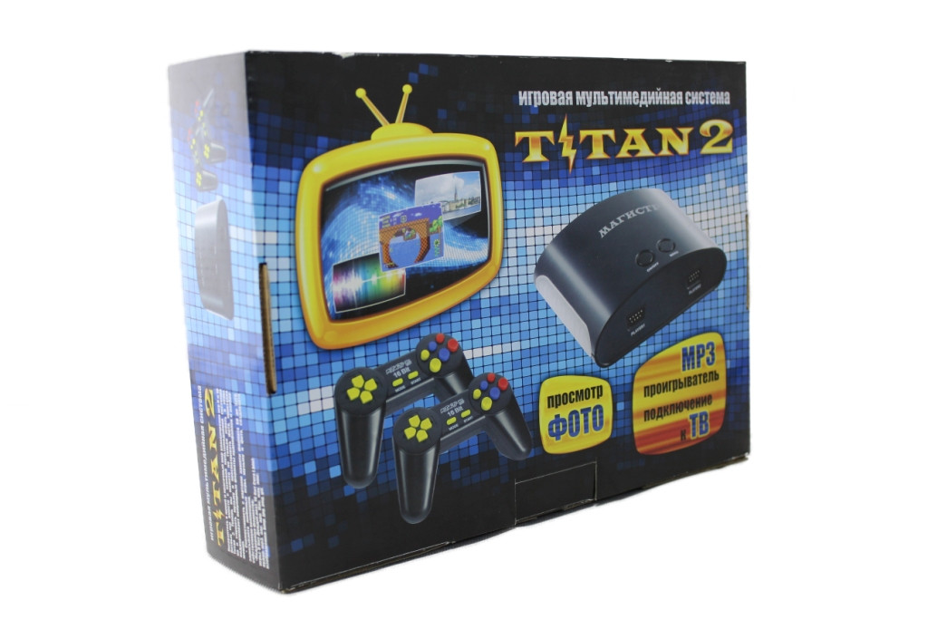 Детская игровая приставка консоль двухсистемная 8 bit 16 Sega Dendy TITAN 2, фото №1