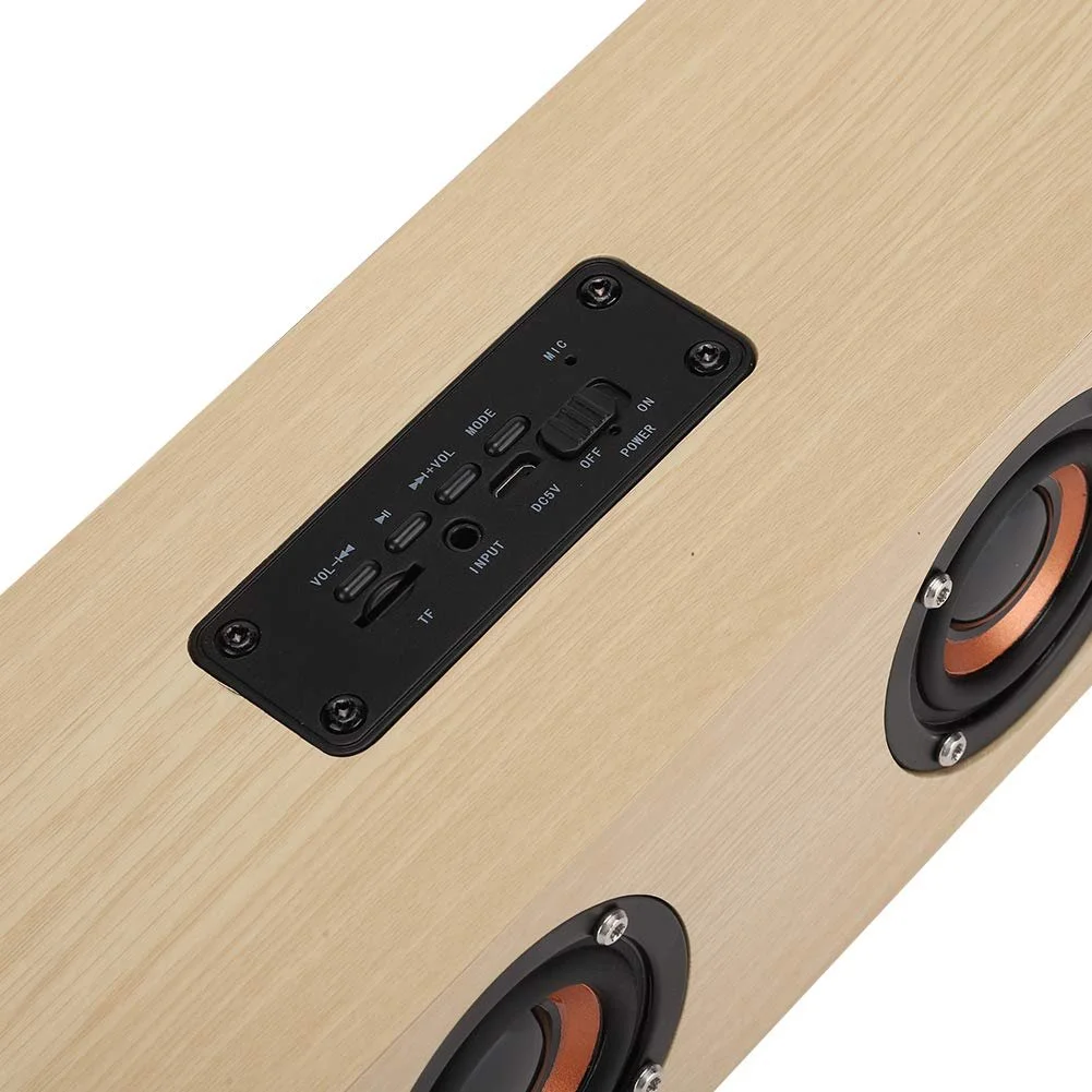 Дерев'яний Bluetooth Динамік 12 Вт Звукова панель 4 Басових Сабвуфера, фото №7