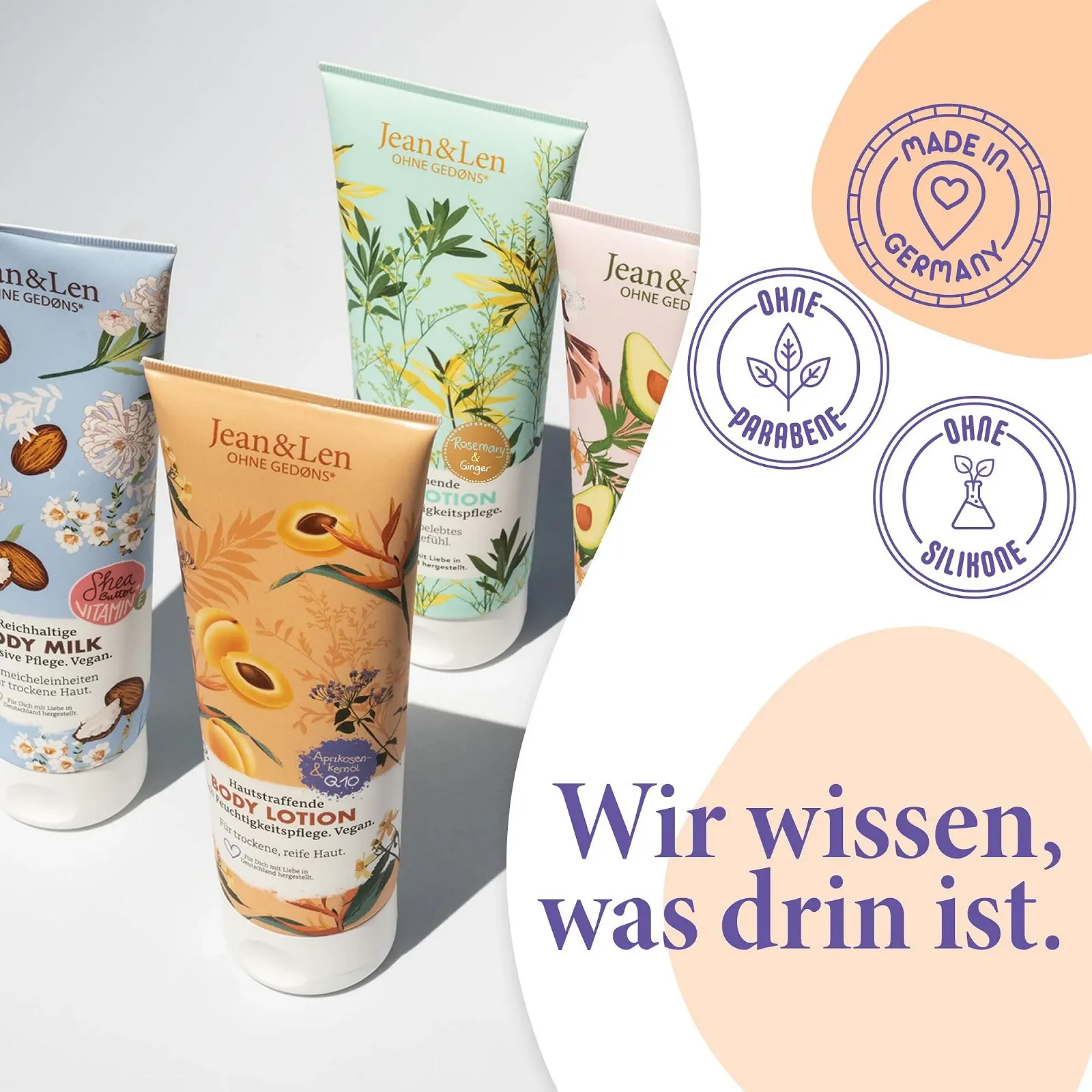 Лосьйон для тіла Jean & Len Apricot Kernel Oil & Q10 для сухої та зрілої шкіри, 250 мл, фото №7 Лосьйон для тіла Jean & Len Apricot Kernel Oil & Q10 для сухої та зрілої шкіри, 250 мл, фото №7