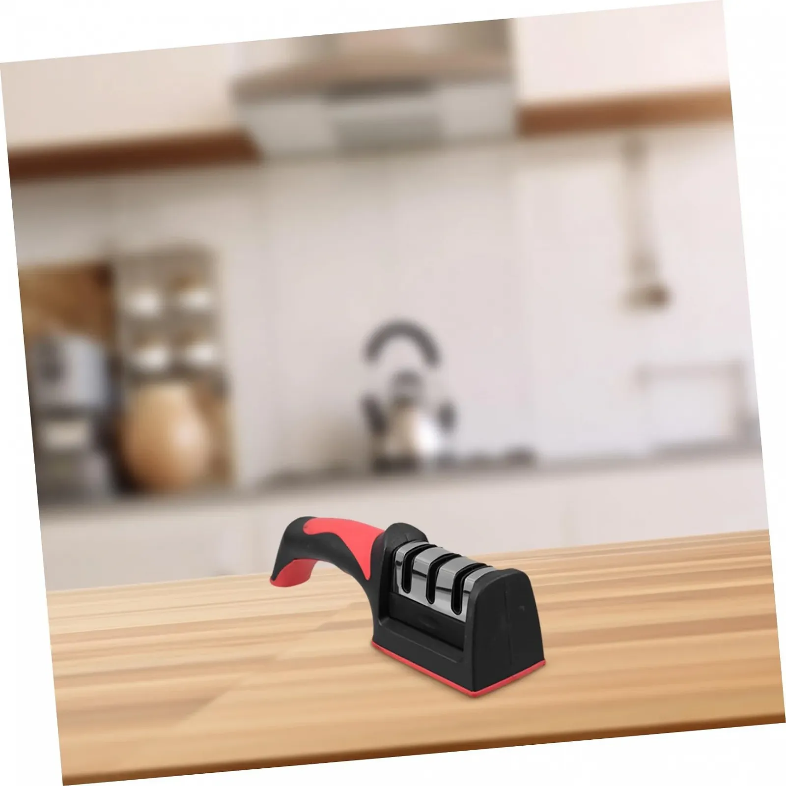 Точилка для ножів TOPBATHY ручна нержавіюча сталь триступенева, фото №4