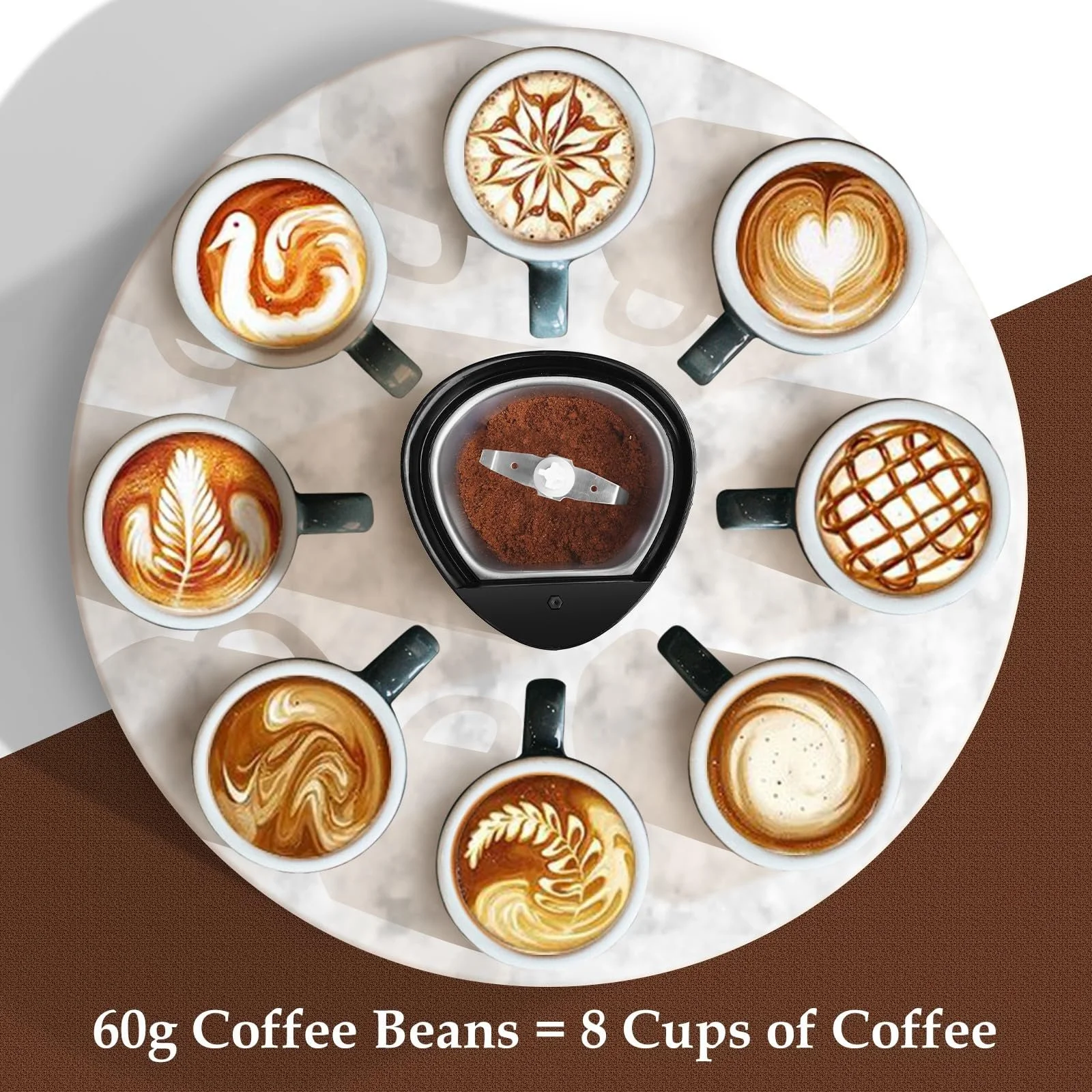 Електрична кавомолка Aigostar Регульований ступінь помелу, фото №6