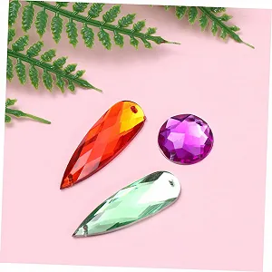 Стразы акриловые Healeved Разные формы 100 шт. Разноцветные synthetic.ua - Фото 1