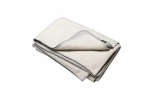 Плед David Fussenegger Raw White Хлопок 150 x 200 см Декоративный Шов Пушистый synthetic.ua - Фото 1