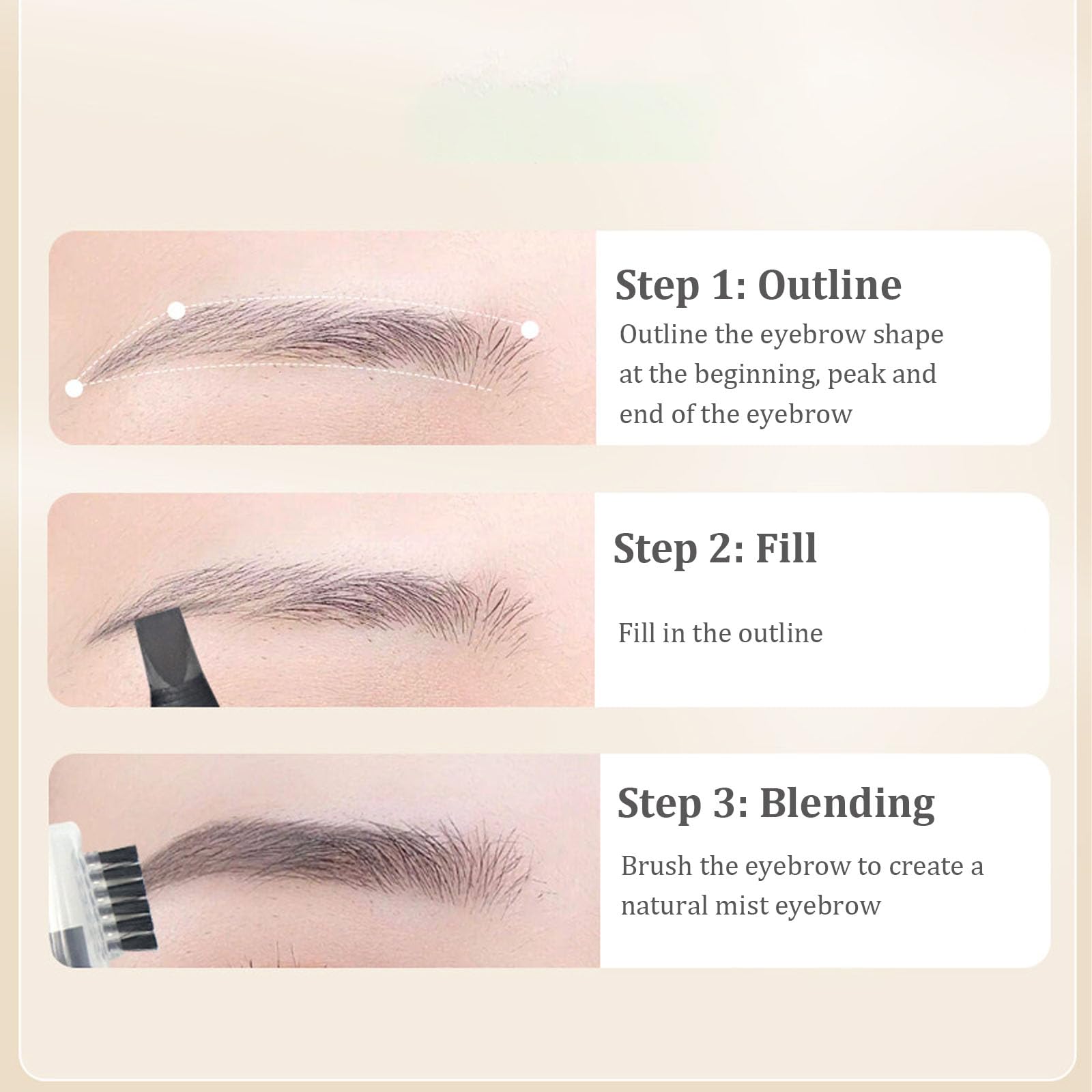 Олівець для брів Haozhuang Microblading Водостійкий Коричневий, фото №7
