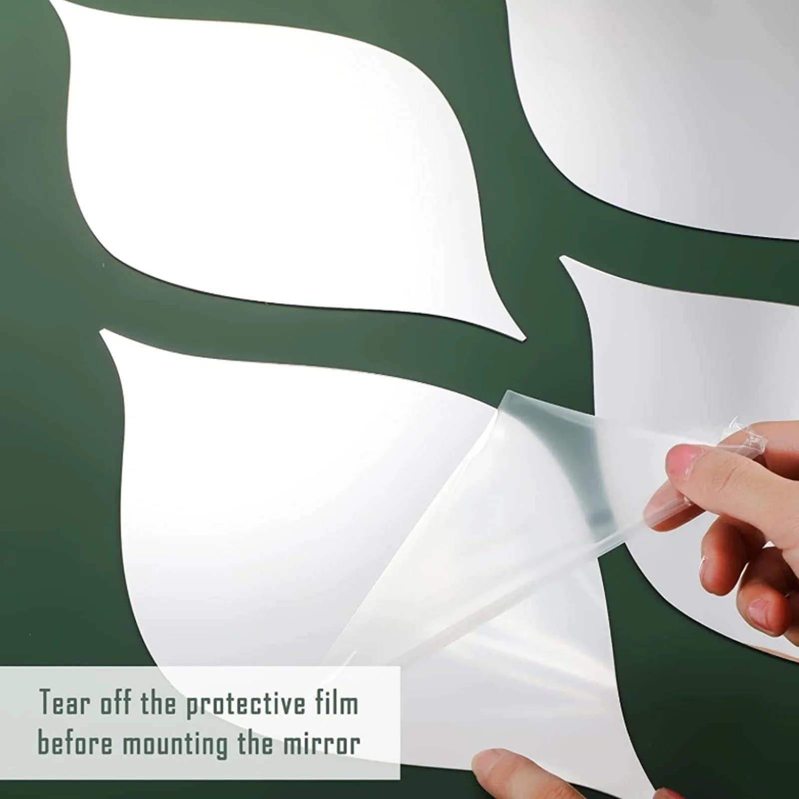 Наклейка-дзеркало на стіну Шестикутник 24 шт. Сріблястий, фото №4 Наклейка-дзеркало на стіну Шестикутник 24 шт. Сріблястий, фото №4