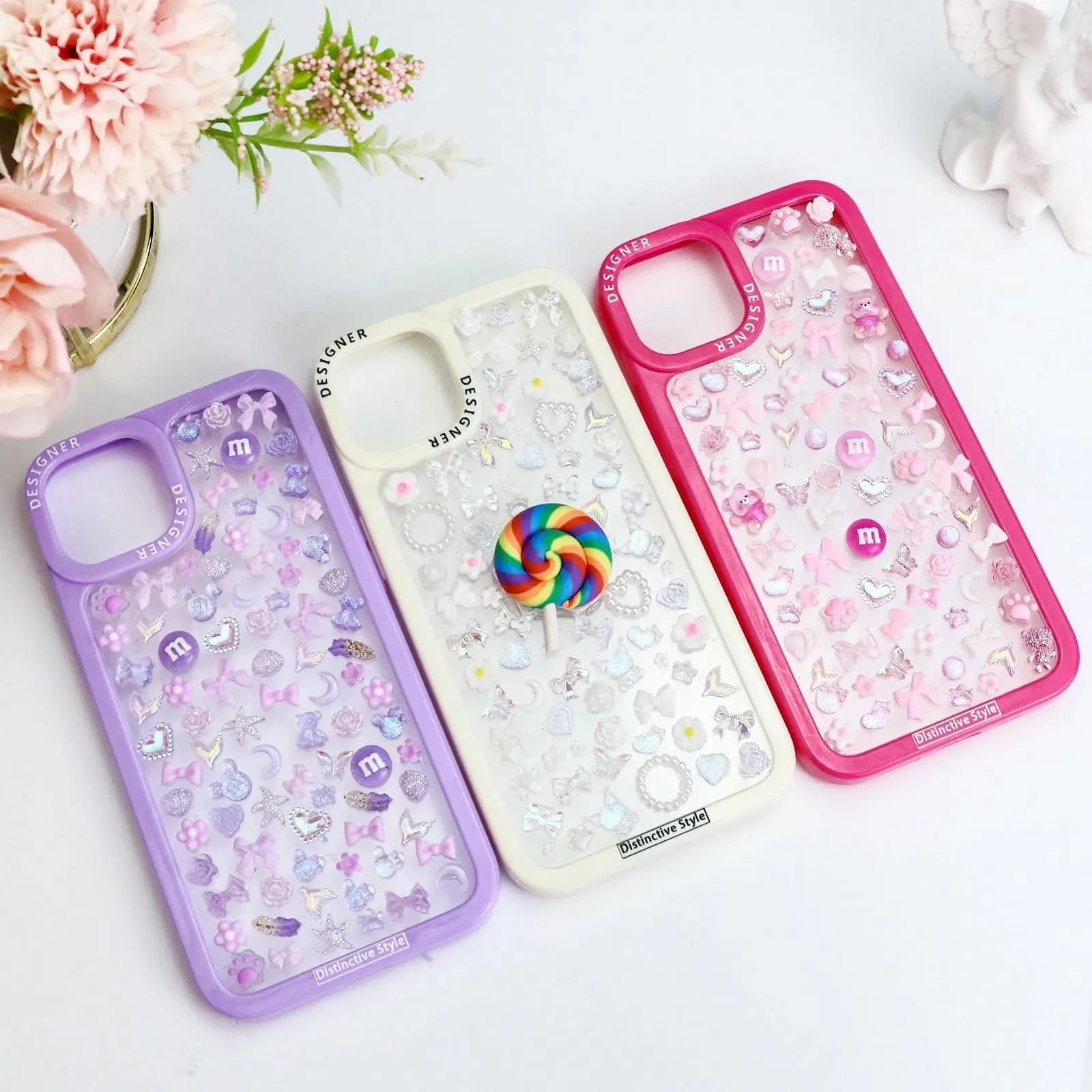 3D Подвески для ногтей Цветы банты Сердце Звезда Y2K 320 шт, фото №6