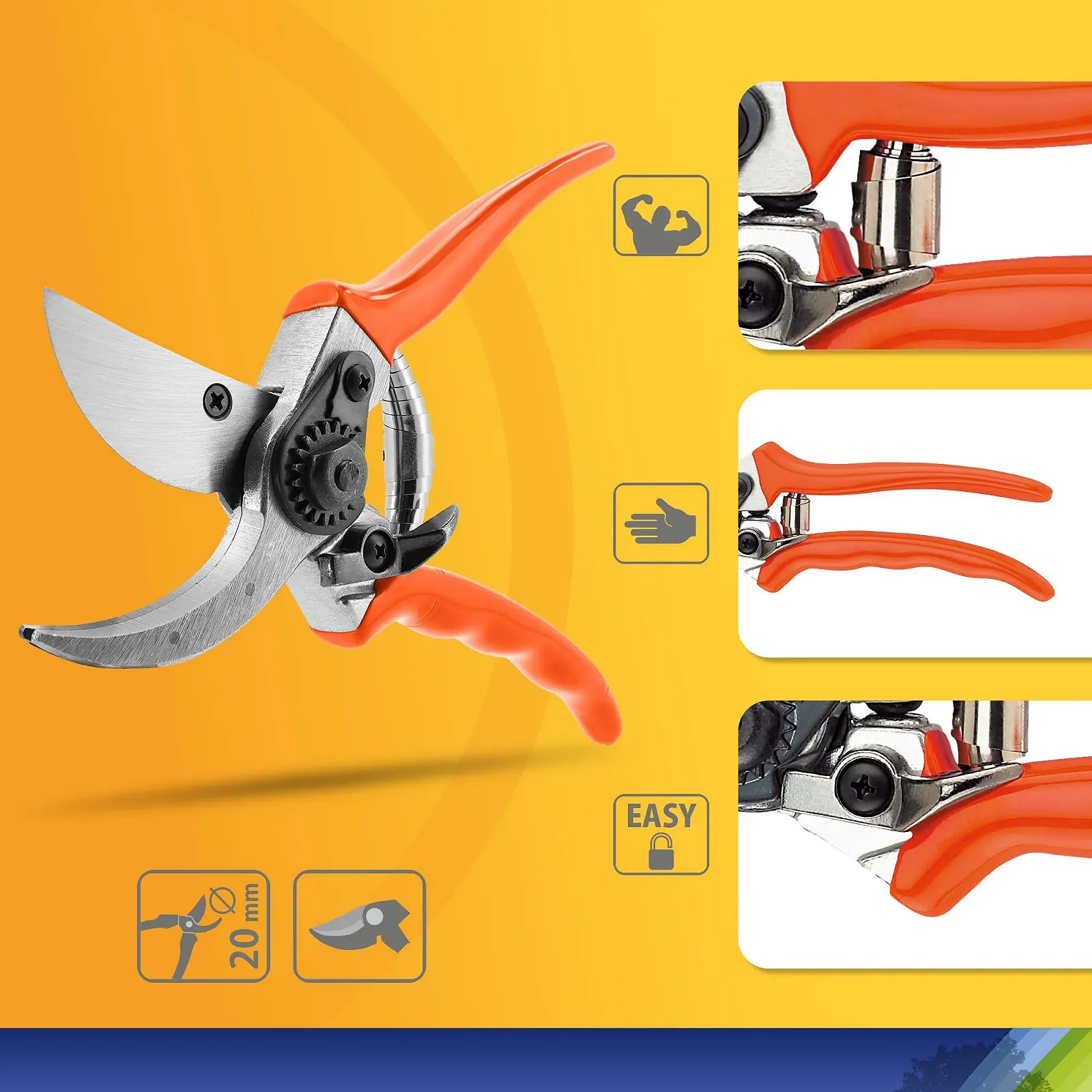 Секатор універсальний STOCKER 21 см 266 г, фото №2 Секатор універсальний STOCKER 21 см 266 г, фото №2