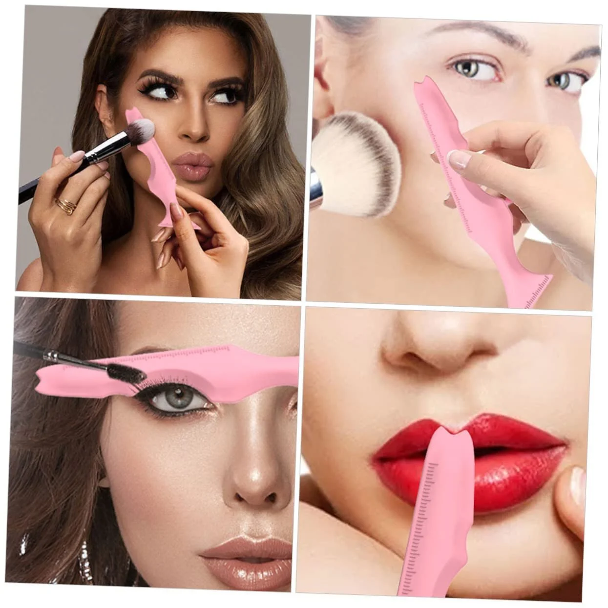 Трафарет FRCOLOR 8 шт силіконовий для макіяжу очей, губ, брів, фото №3