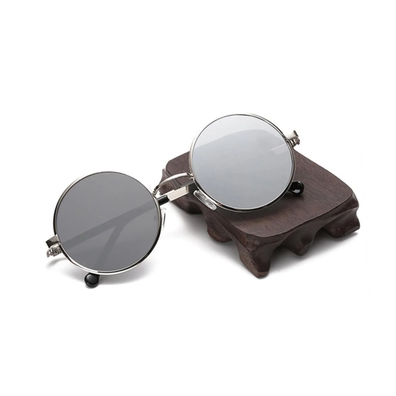 Солнцезащитные очки Круглые PACKOVE Металлическая оправа Зеркальные линзы UV400, фото №3