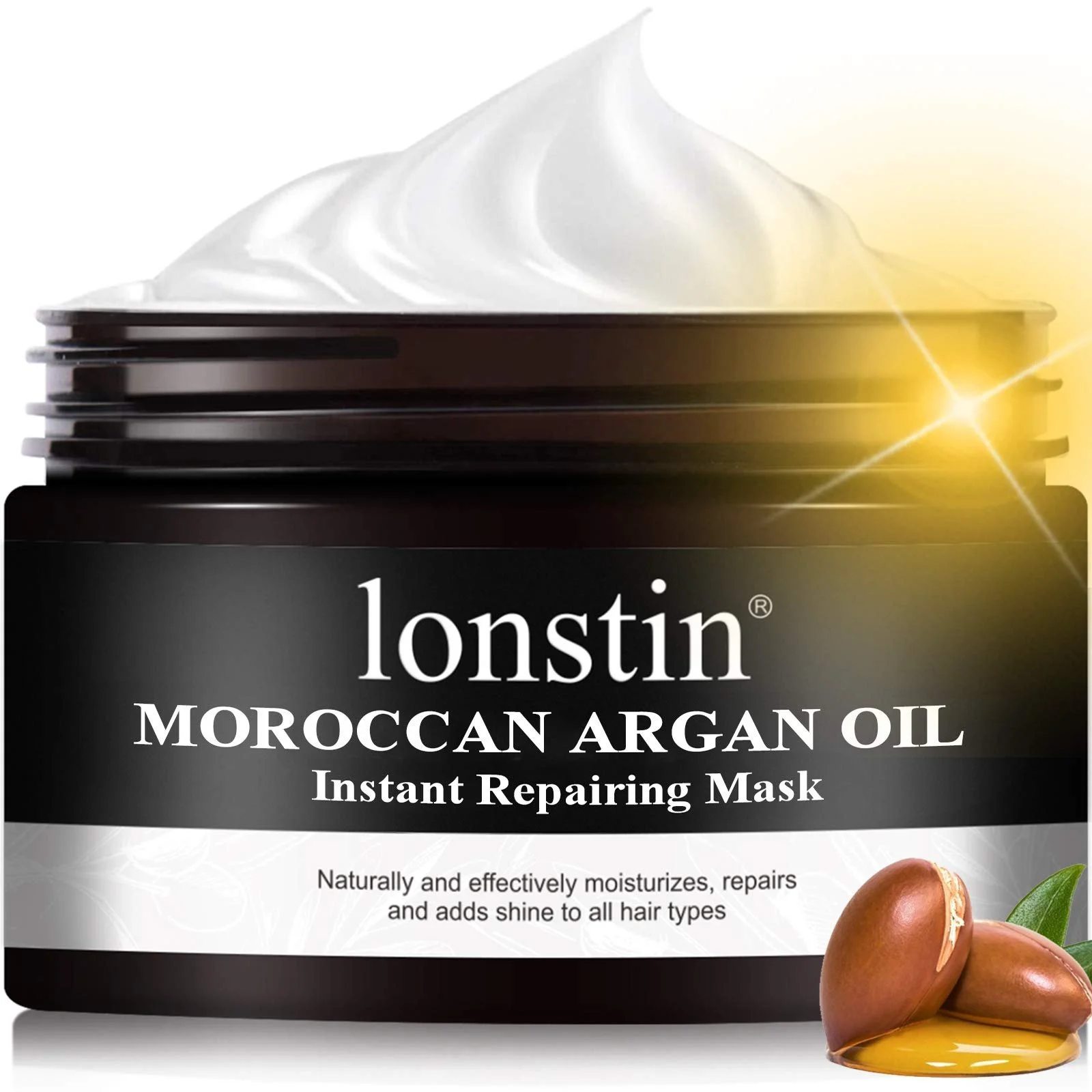Маска для волос Lonstin Argan Oil для сухого та пошкодженого волосся 300 мл, фото №1