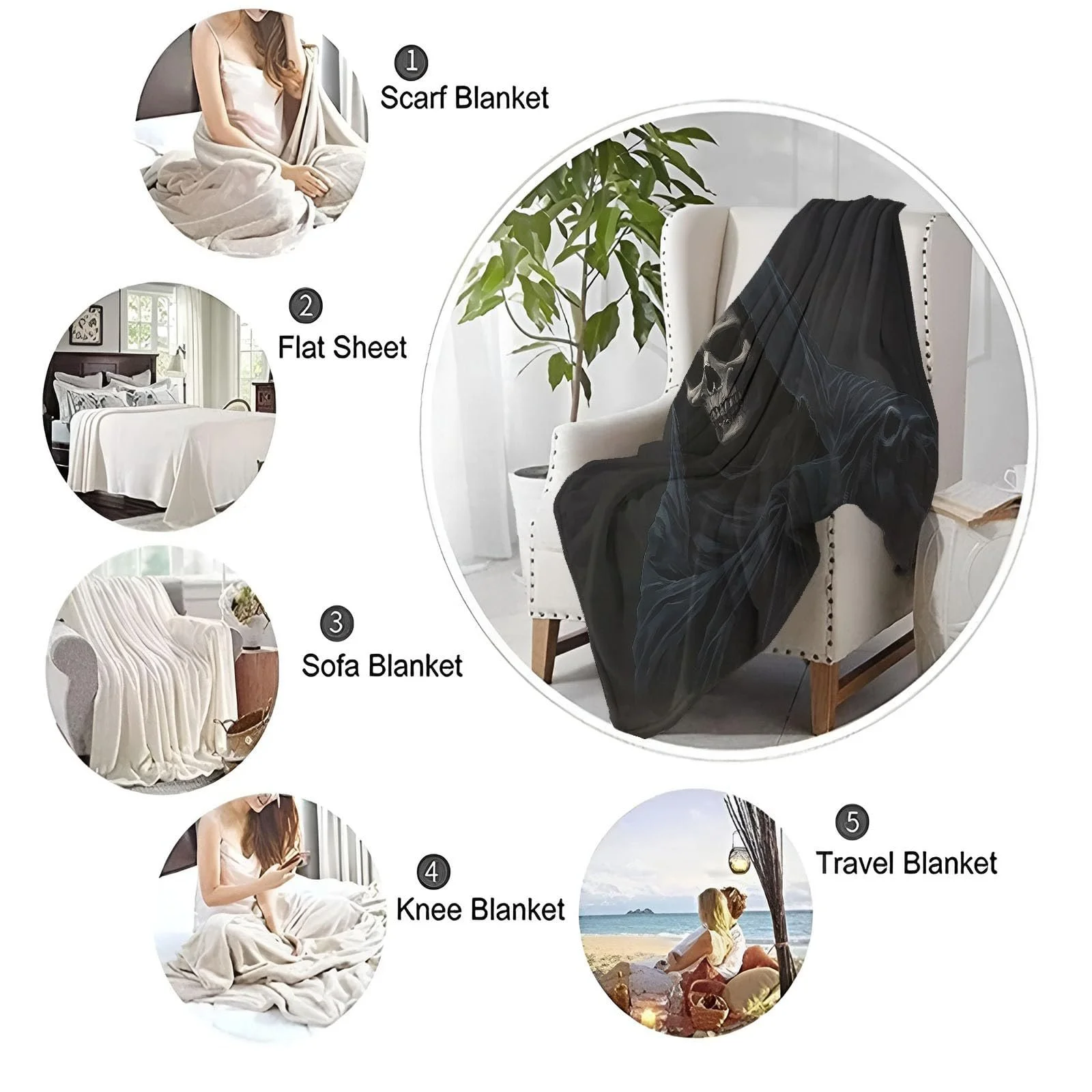 Персоналізований М'який Плед Фланелевий Плед 180 x 220 см, фото №6